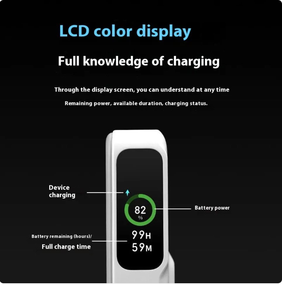 High Quality Magnetic Wireless Power Bank With A Charging screen on the side